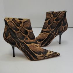 Roberto Cavalli Leopard-Print Ankle Boots. Brand New. Size:10