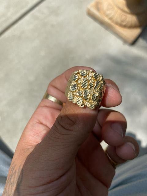 10k Gold Nugget Ring 