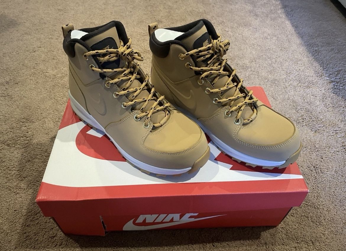 Nike Manoa Men's Leather Boots, Color: Haystack-Velvet Brown, Size: 9.5