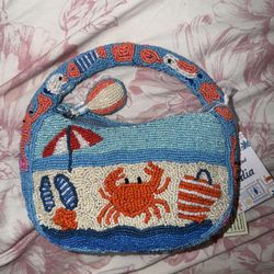 Beach Theme Beaded Bag