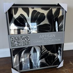 2 Mirrored Art Frames 