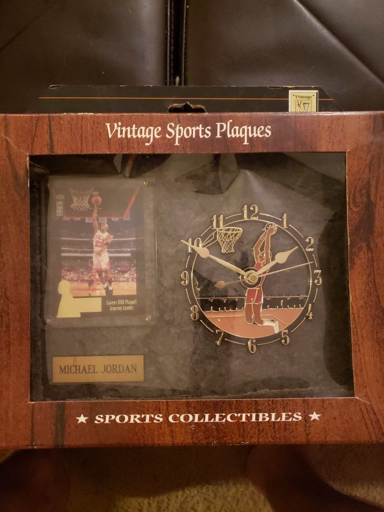 Michael Jordan Clock Plaque