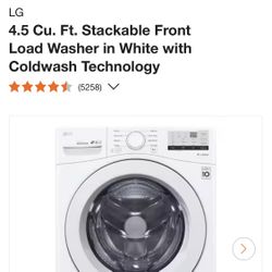 LG washing machine new in a box