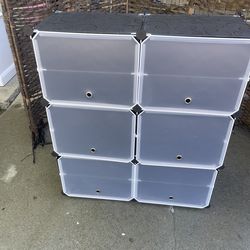 Gulches Black 6-Layer Shoe Rack Cabinety $15