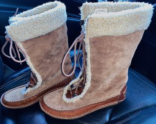 Hush Puppies Leather Lace Up Winter Boots