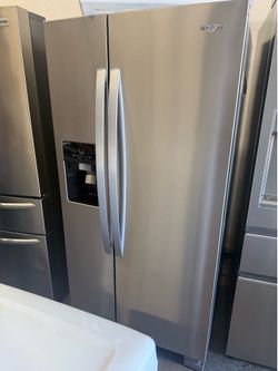 Whirlpool stainless steel side by side refrigerator