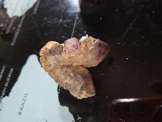 Hematoid quartz and super 7 celestial amethyst tipped quartz