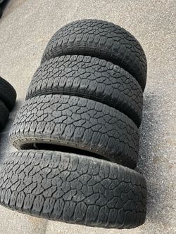 4 USED LT 27565R20 Goodyear Wrangler All Terrain tires for $300 installed and balanced . 275 65 20 275 65 R 20 27565R20 275/65/20 275/65/R20  Texas Ex