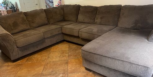 Chocolate brown sectional￼