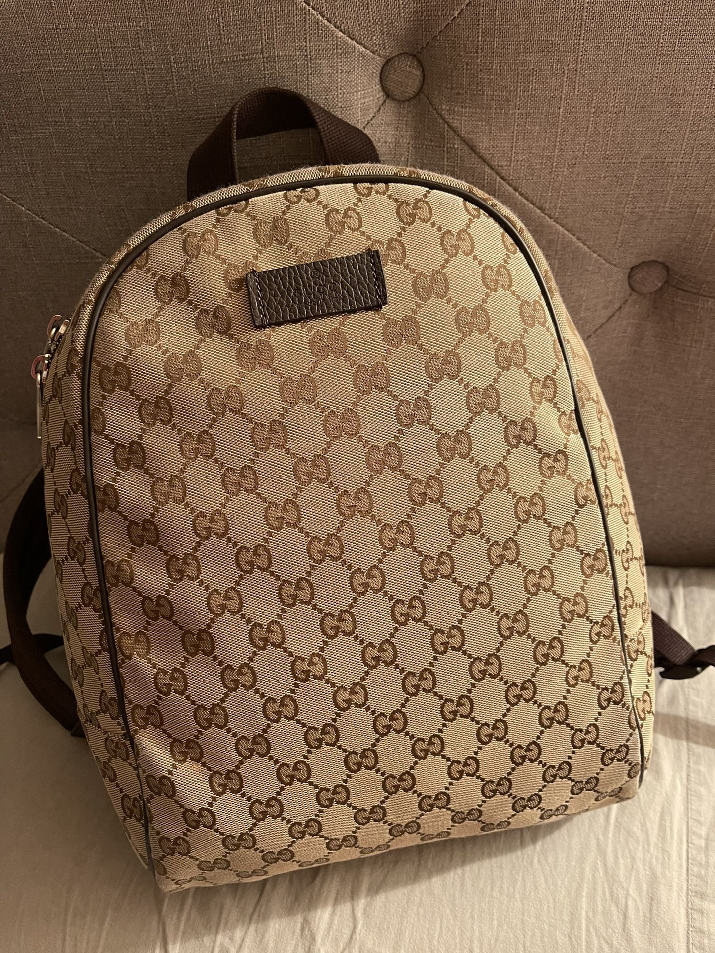 Gucci Brown GG Canvas Travel Backpack