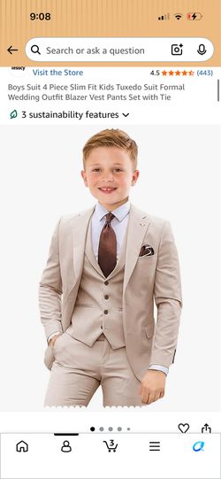 Boys size 12 tux with tie included