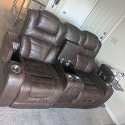 Two Seat Electric Theater Style Recliner 