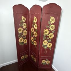 3-Panel Wooden Room Divider