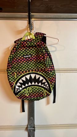 Hurley Shark Mouth Checkered Backpack