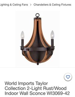 World Imports Taylor 2 Light Indoor Wall Sconce