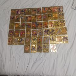 55 Gold Foil Pokemon Cards