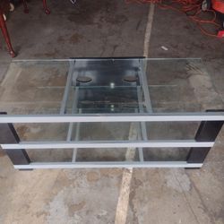 Glass And Metal Tv Stand