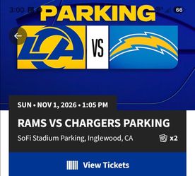 Rams vs Chargers Onsite Parking