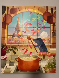 Disney Pixar Ratatouille Joey Chou Signed Limited Edition Canvas 80/95