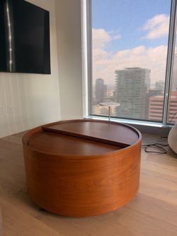 West Elm round coffee table