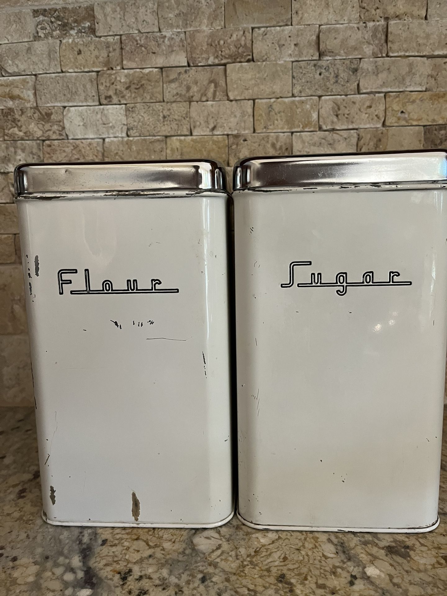 Vintage Flour & Sugar Canisters