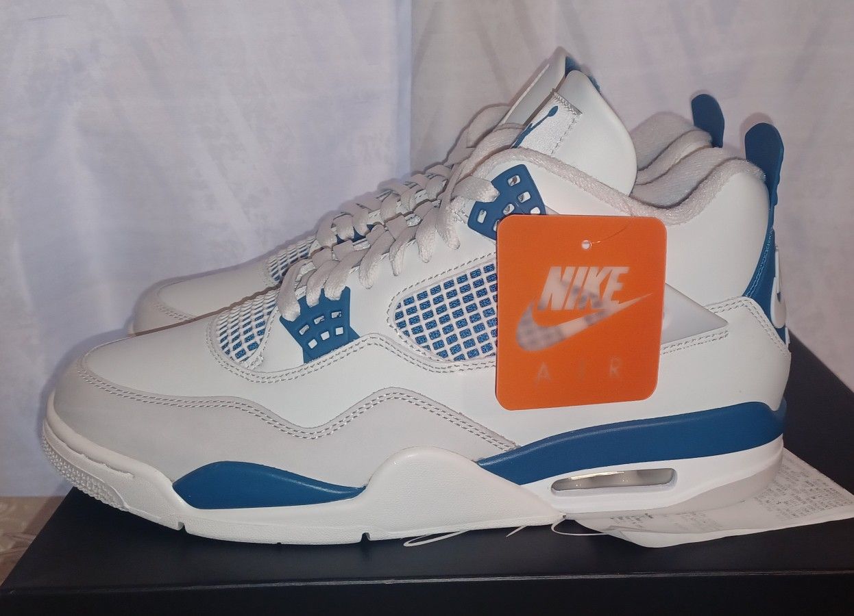 AIR JORDAN RETRO 4 MILITARY BLUE SIZE 11 DEADSTOCK NEW WITH STORE RECEIPT ***PRICE IS FIRM***