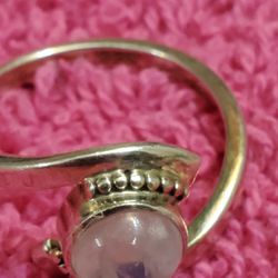 Delicate Silver Moonstone Ring