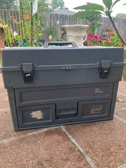 Vintage Plano Phantom tackle box - fishing multi drawer tool box