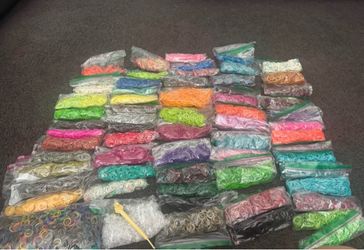 Rainbow loom and supplies