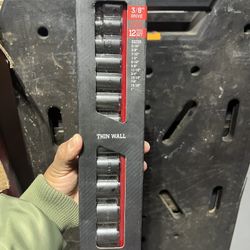 New Icon Thin Wall Socket Set 3/8 Drive SAE