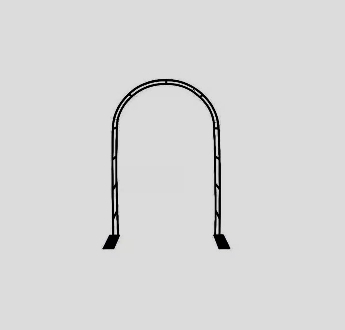 Rustproof Garden/Wedding Arch – Adjustable Metal Frame (Open Box)