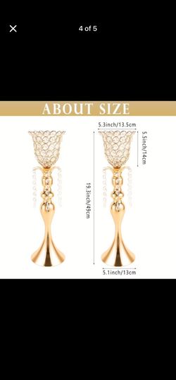 Gold Crystal Tulip Centerpieces