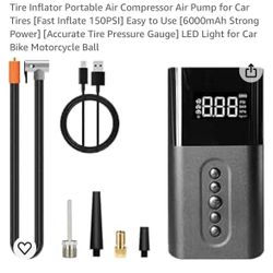 Tire Inflator Portable Air Compressor Air Pump for Car Tires