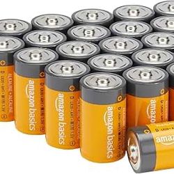 Amazon Basics 24-pack D Cell Batteries.