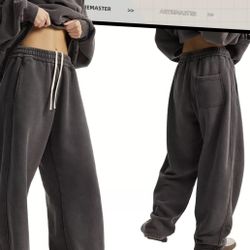 Unisex Jogger Sweatpants | Size M | Washed Gray | New 