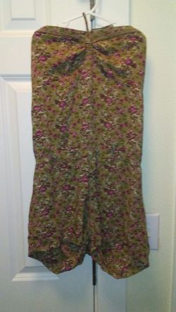 Romper strapless with halter front string