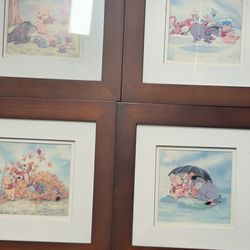 Framed Winnie The Pooh Prints 