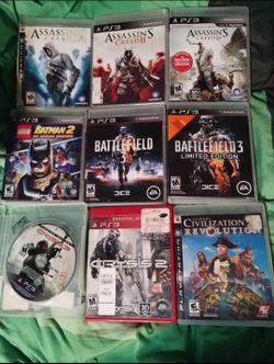 PS3 games, $5 each
