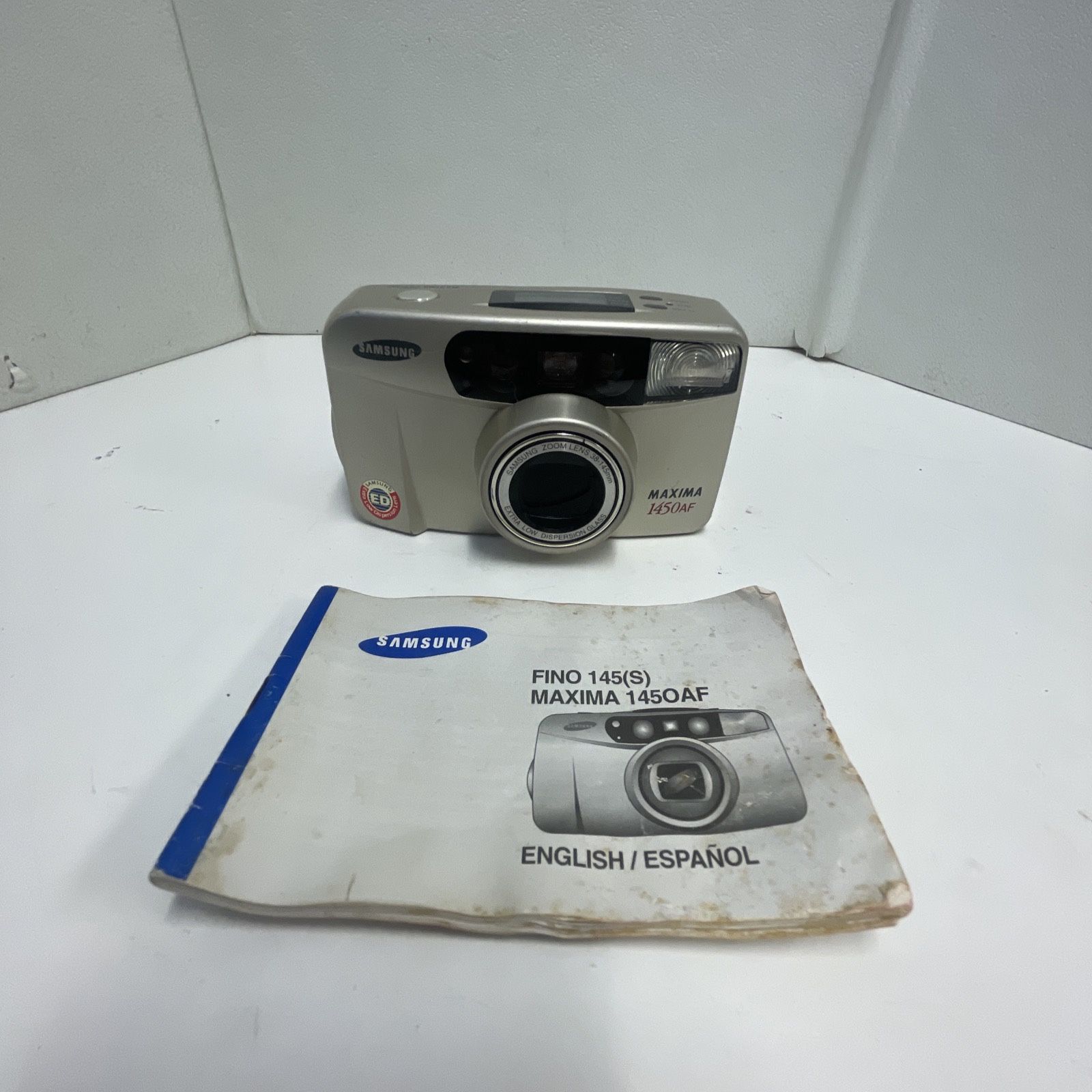 Samsung Maxima 1450 AF Point & Shoot 35mm Film Camera Need Battery - Tested