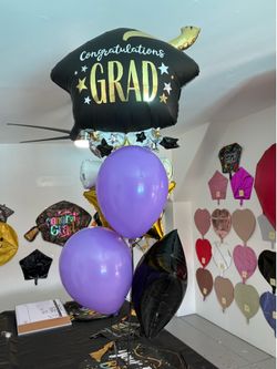 Graduation balloons / all licensed balloons . Ming and ash area