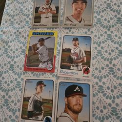 Atlanta Braves Newer Baseball Cards Lot Of 27 Cards 