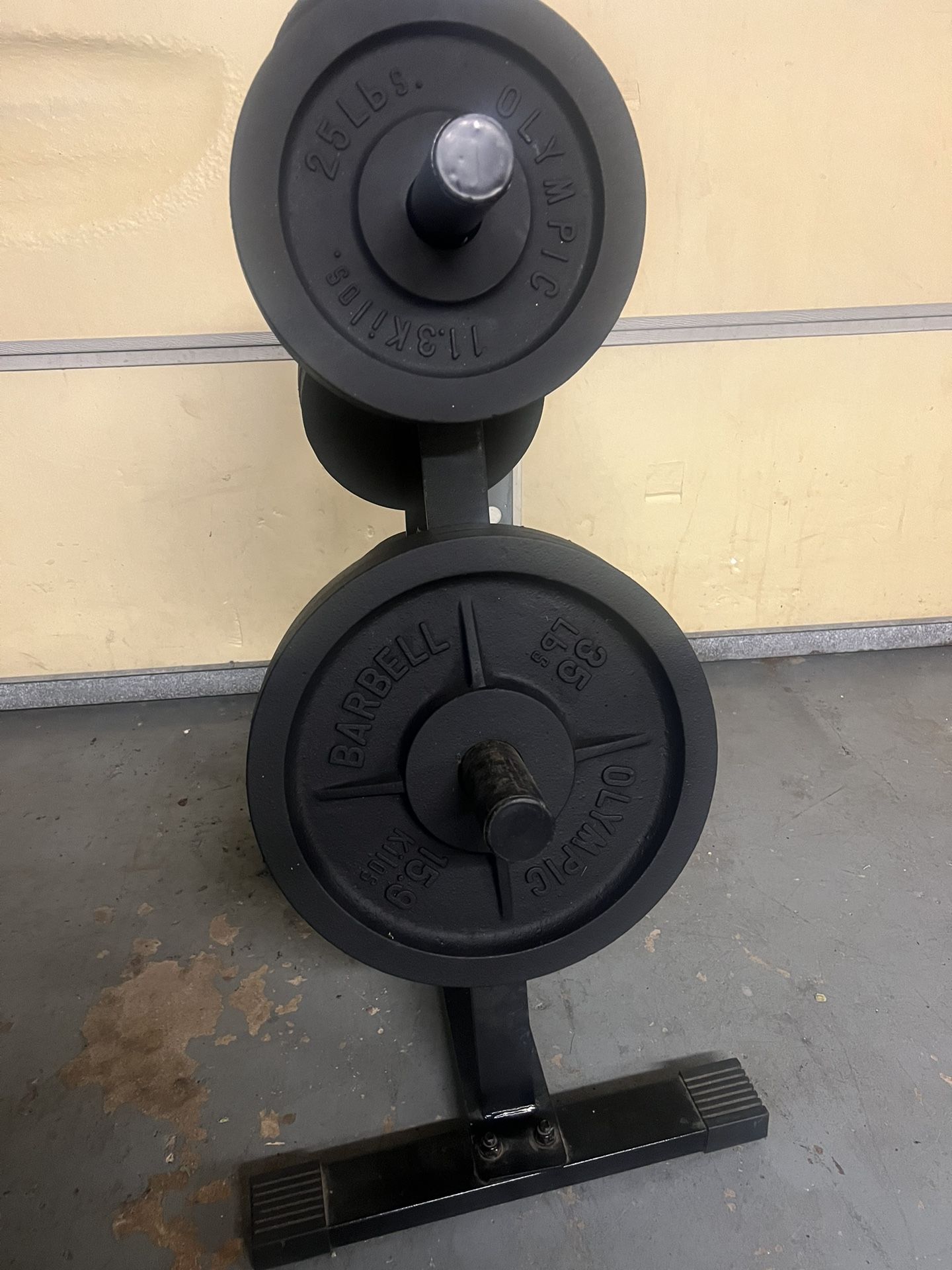 2 Inch Olympic Weight Set With Olympic Weight Tree 