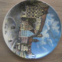 Collection Plates From Different Countries England, Germany ,Hong Kong ,And Japan
