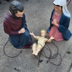 Vintage Mold-Craft Blow Mold Nativity Set