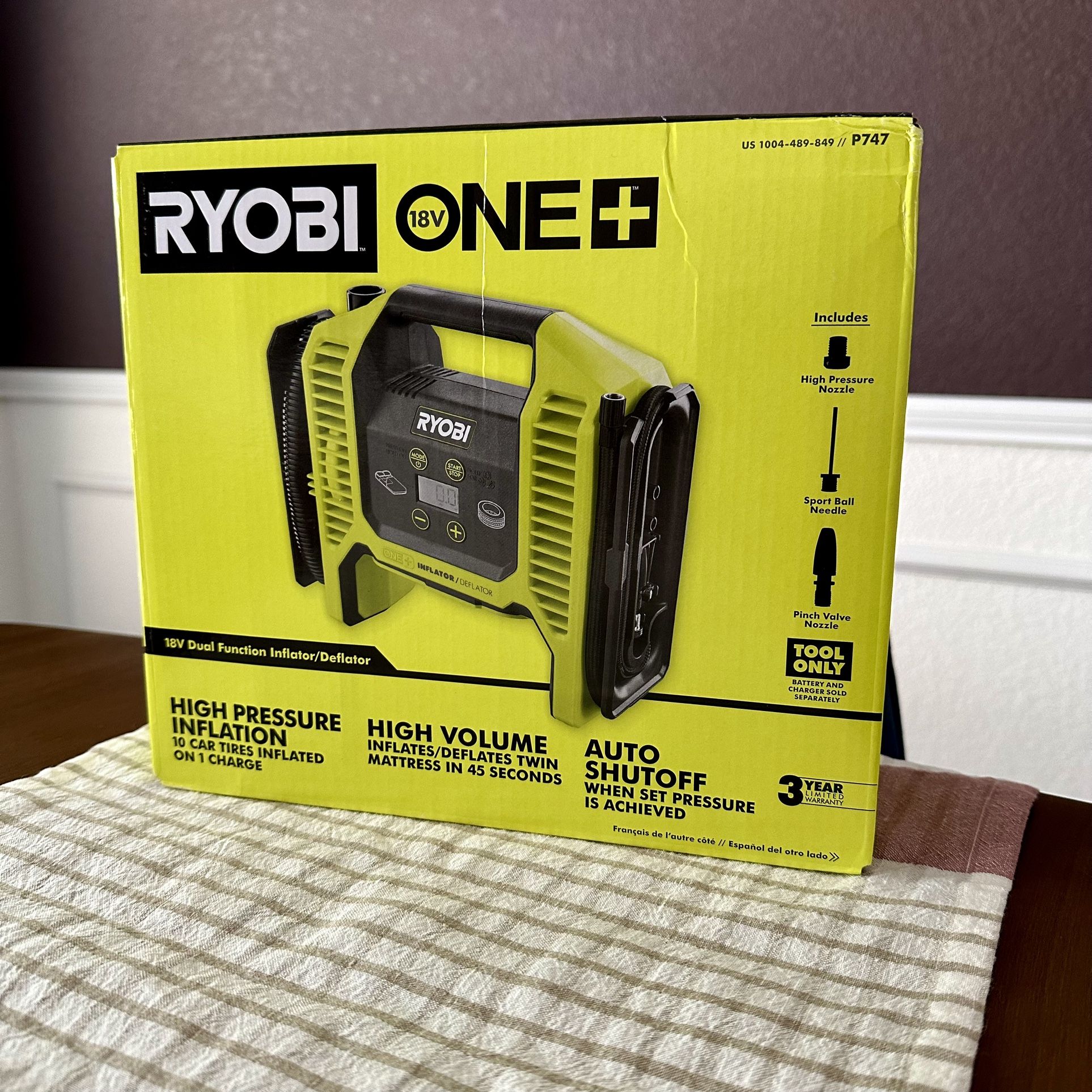 RYOBI One+ Inflator & Deflator