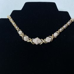 18” 3ct Natual Diamond 14k Choker