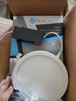 10pk AceLite 12W 6-inch Ultra-Thin Recessed LED Downlight