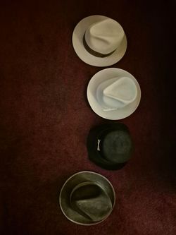 Lot of 4 Felt Fedora Hats