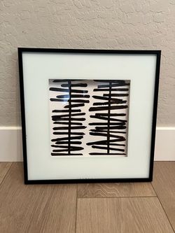 17x17 Glass Matte Black Framed Abstract Wall Art from At Home