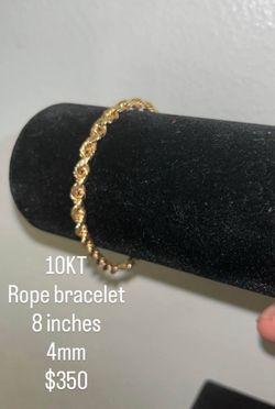 10KT ROPE BRACELET 8inches